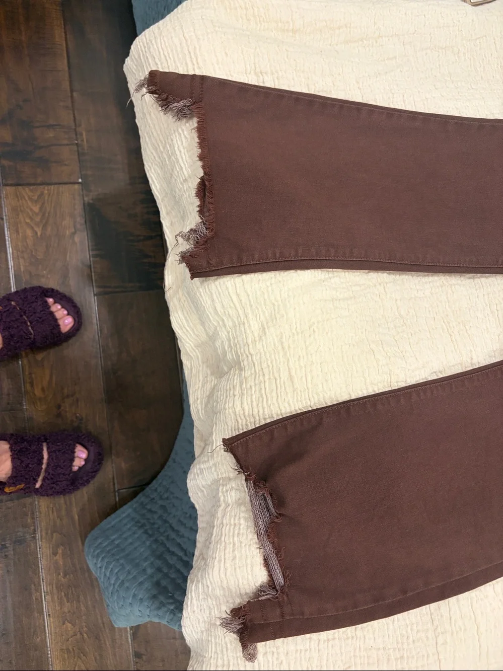 Hidden Brown Frayed Hem Straight-Leg Jeans - Picture 3 of 6
